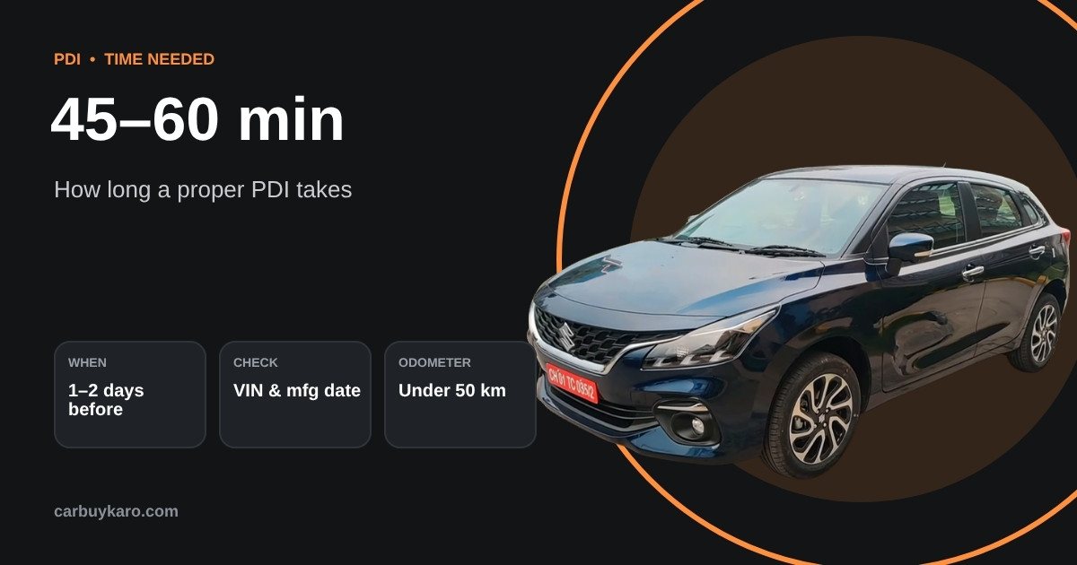 New Car PDI Checklist India: What to Inspect Before Taking Delivery: key numbers